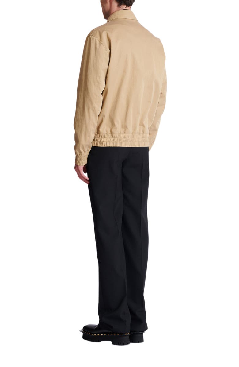 Balmain Cotton canvas bomber jacket, Alternate, color, Beige