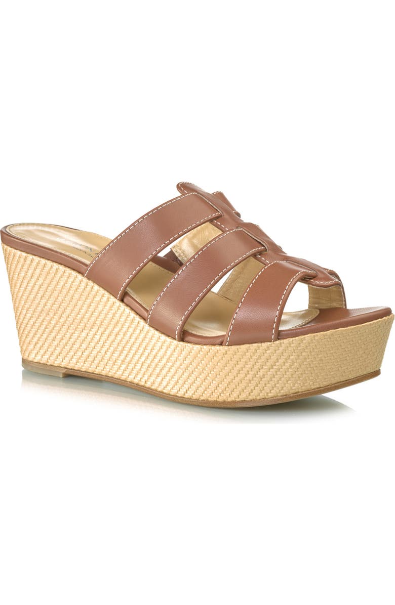 MARION PARKE Page Platform Wedge Slide Sandal, Main, color,