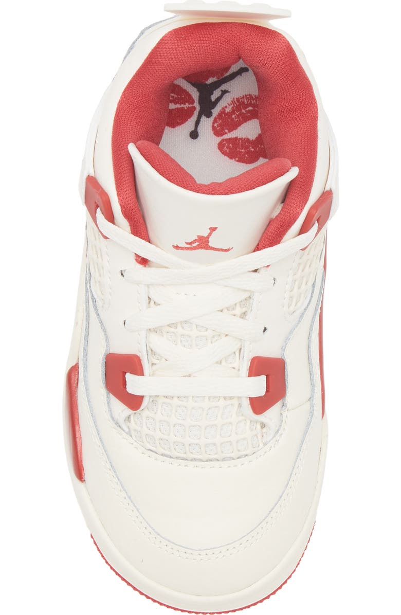 Jordan Kids' Jordan 4 Retro Sneaker, Alternate, color, Pale Ivory/ Sierra Red