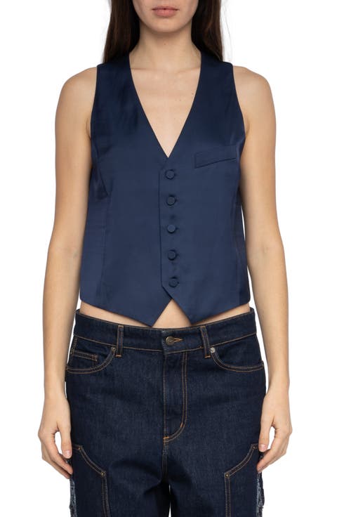 Emaux Sleeveless Satin Top