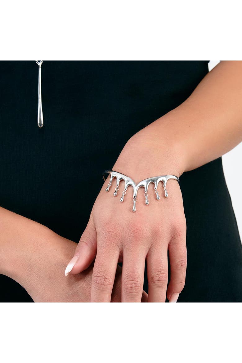 Waterfall Cuff, Alternate, color, Sterling Silver