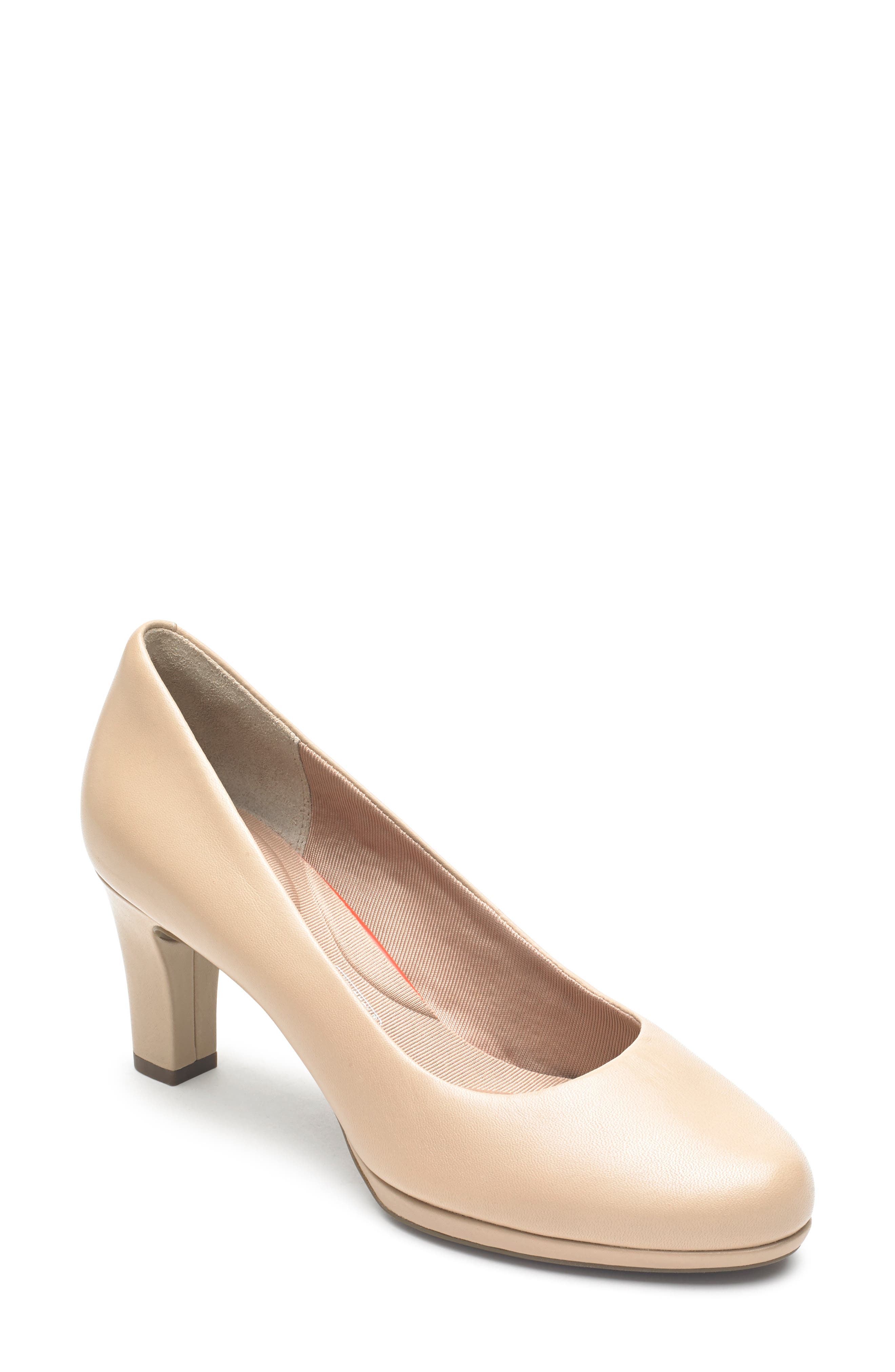 Total Motion Leah Pump, Main, color, NEUTRAL BEIGE LEATHER