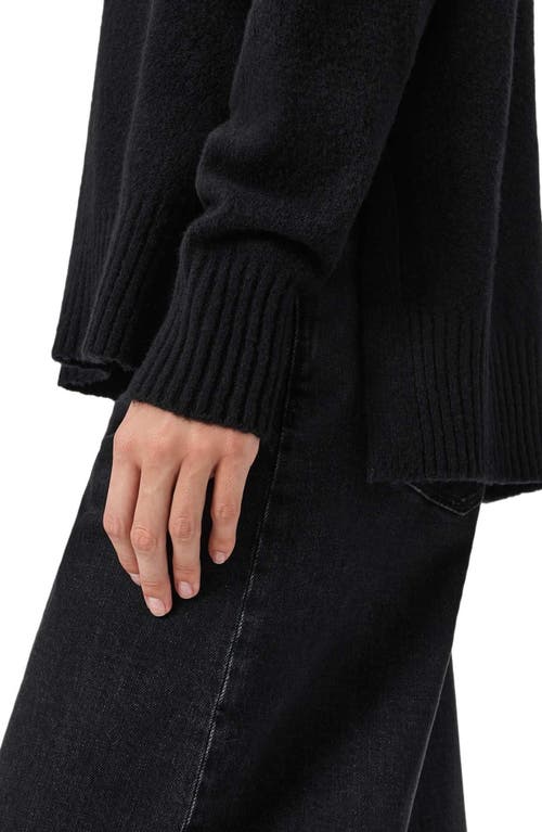 Allsaints Zinc Crewneck Sweater In Black