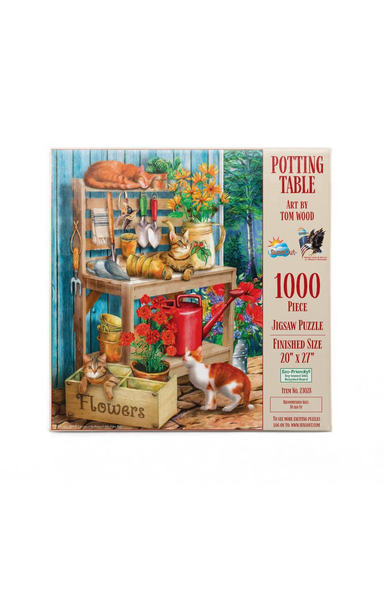 Sunsout Potting Table 1000 piece Jigsaw Puzzle for Adults, Alternate, color, Multicolor