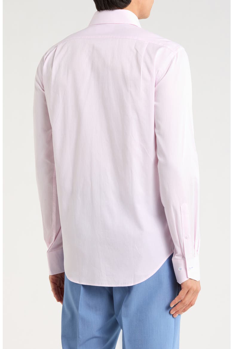 Solid Textured Slim Fit Dress Shirt, Alternate, color, PINK