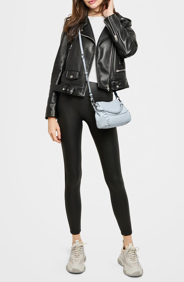 AIMEE Mini Zen Leather Crossbody Bag, Alternate, color, Mystic Metallic