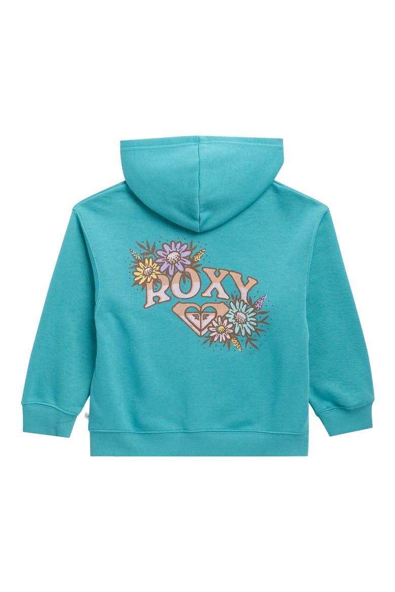 Kids' Wildflower Graphic Hoodie, Alternate, color, TEAL