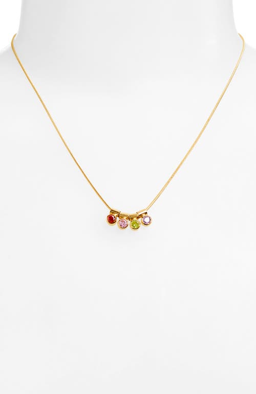 Set & Stones Ellie Multiple Birthstone Pendant Necklace In Gold