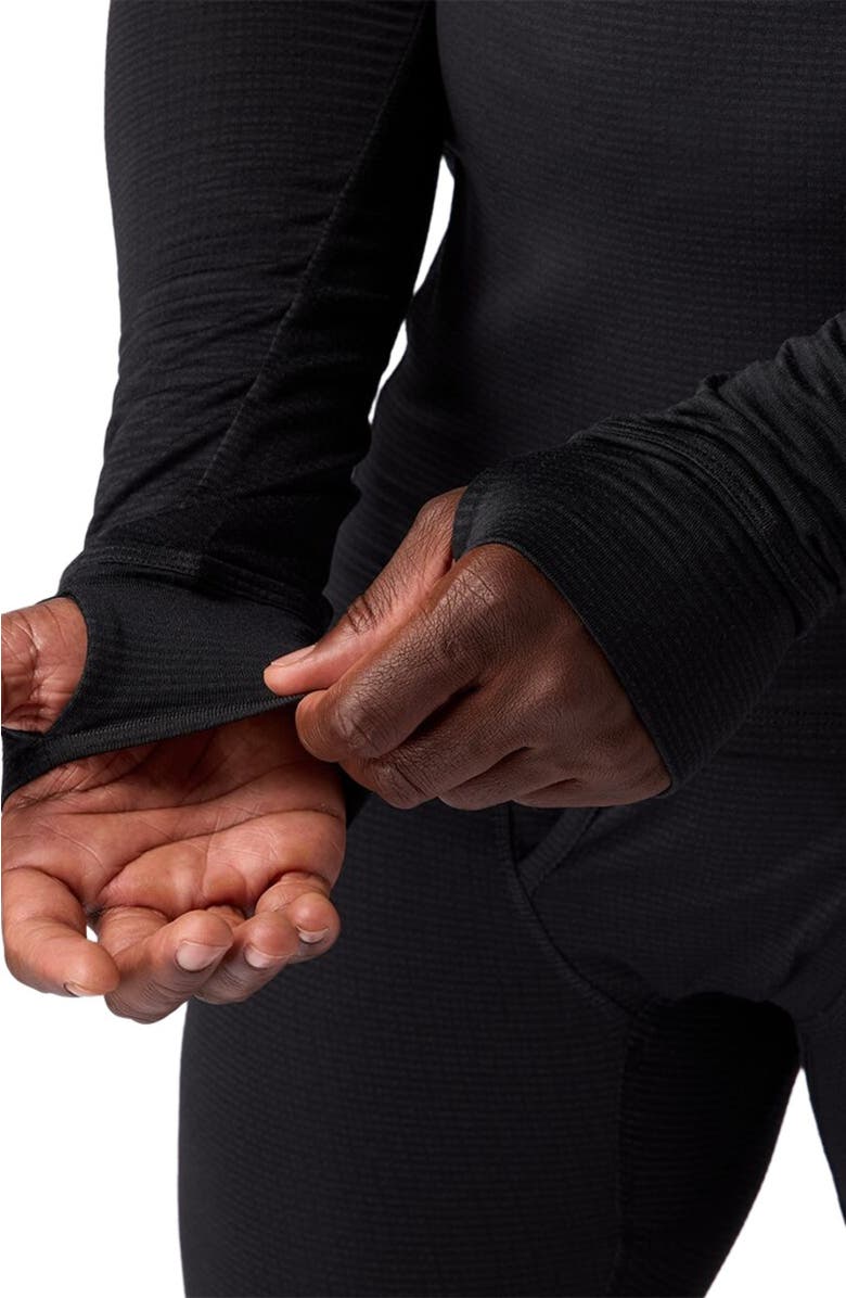 Backcountry Pines Micrrid Ultra-Lt Baselayer 1/4-Zip Top - Men's, Alternate, color, Black