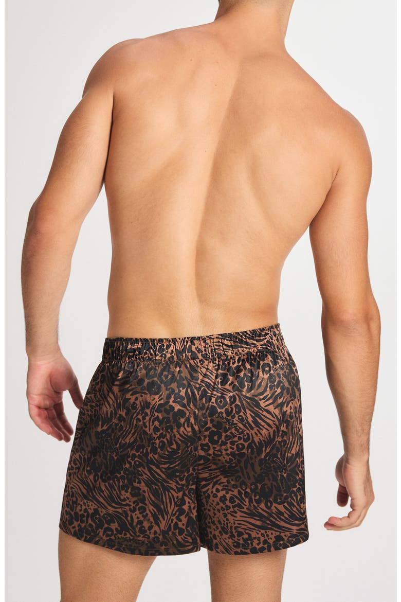 Savage X Satin Boxers, Alternate, color, GROUNDED BROWN SAVAGE INSTINCT