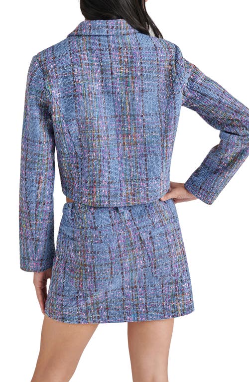 Steve Madden Seraphine Tweed Jacket In Blue Multi