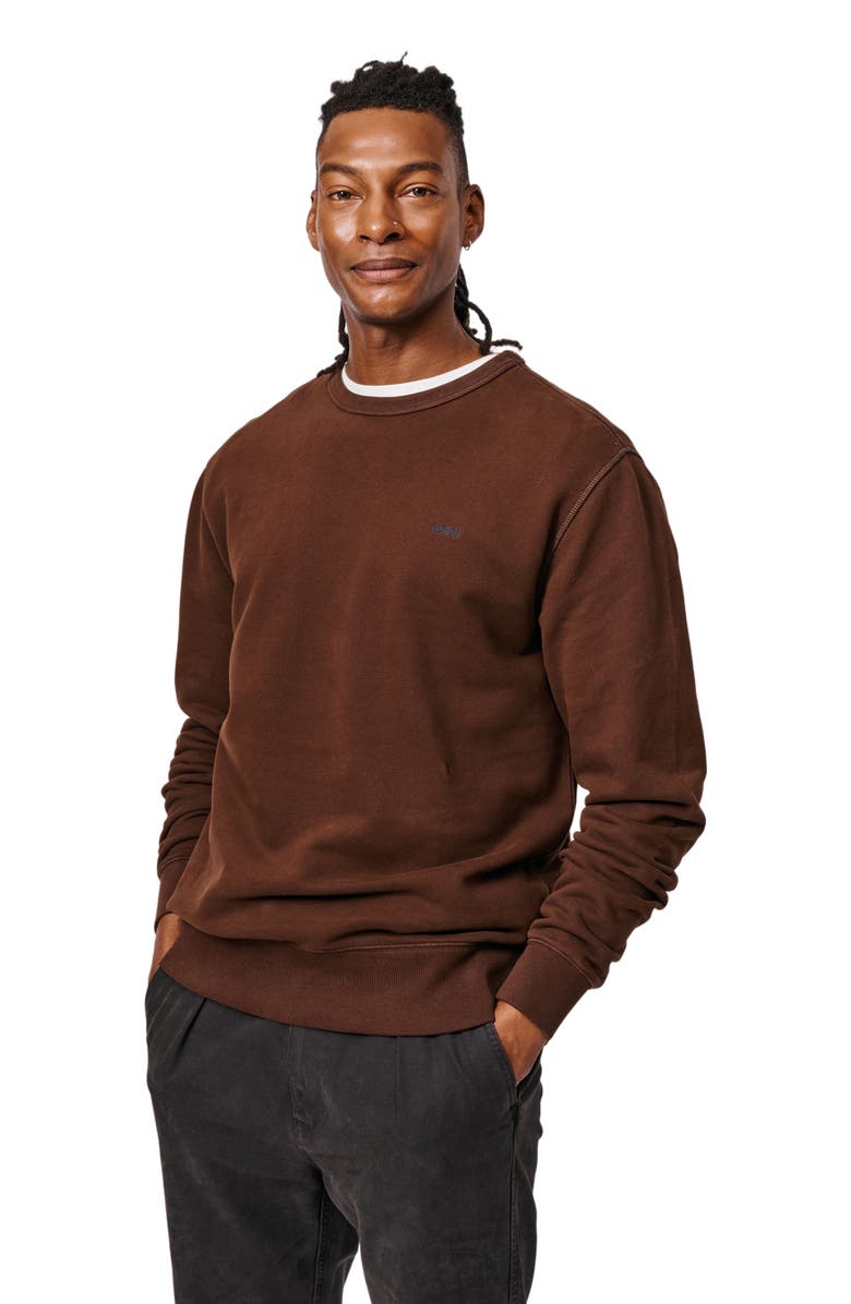 Aubin Vestry Crew Neck Sweatshirt, Main, color, Chocolate