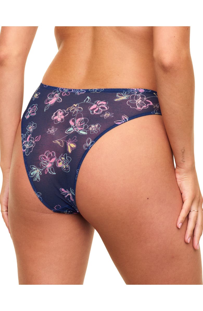 Adore Me Prisma Brazilian Panties, Alternate, color, Floral Blue