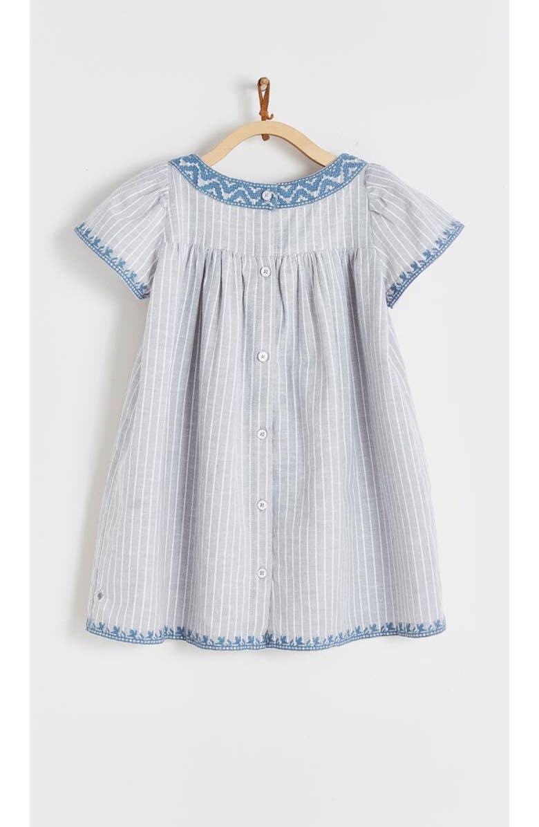 Babycottons Dress Gardenia Grey Linen for Toddler, Alternate, color, Grey