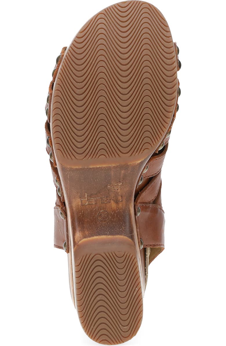 Dansko Adie Ankle Strap Platform Wedge Sandal, Alternate, color, Tan Calf