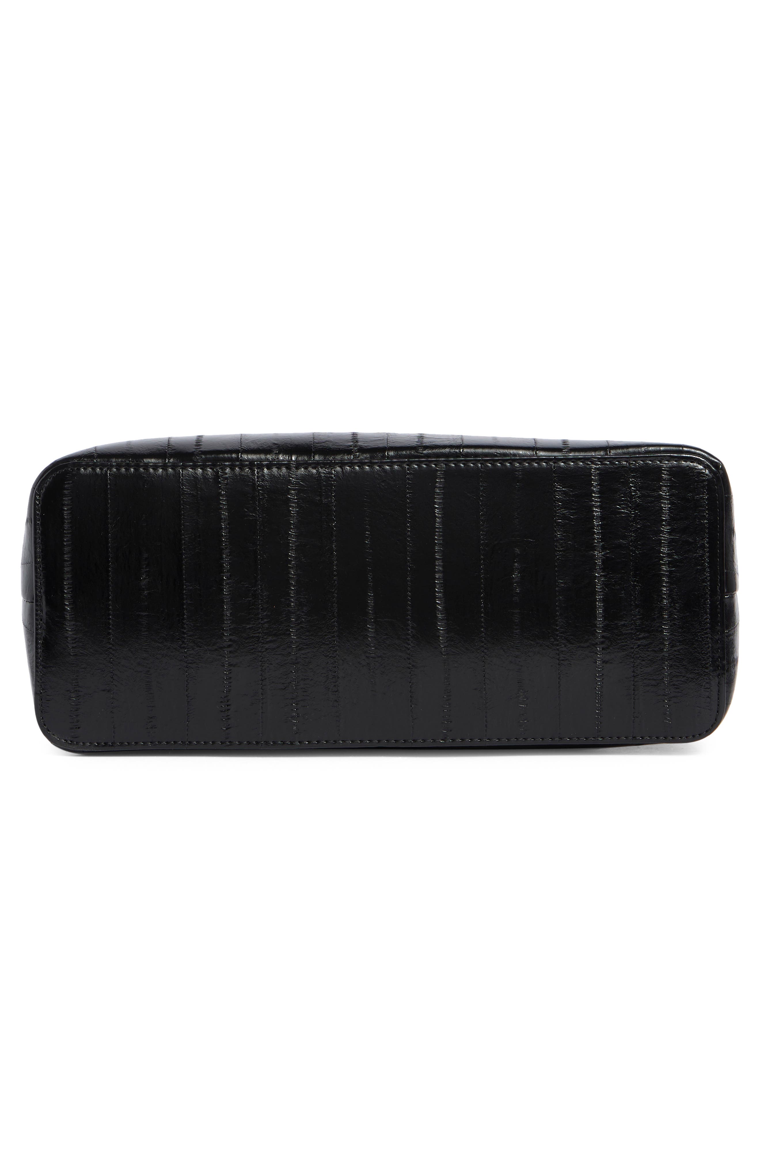 Tahari Keeley Faux Leather Satchel, Alternate, color, Black