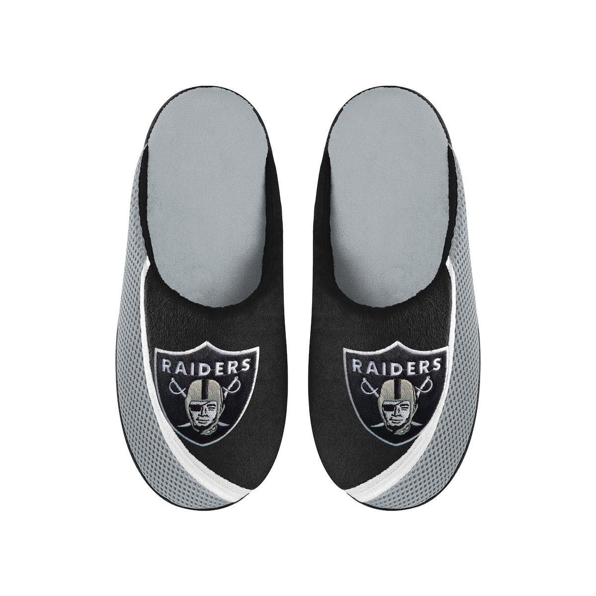 FOCO Men's FOCO Las Vegas Raiders Big Logo Color Edge Slippers, Alternate, color, 