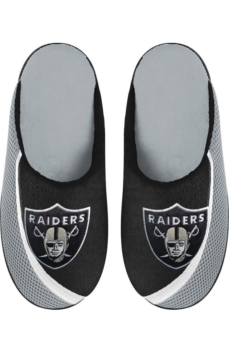 FOCO Men's FOCO Las Vegas Raiders Big Logo Color Edge Slippers, Alternate, color,