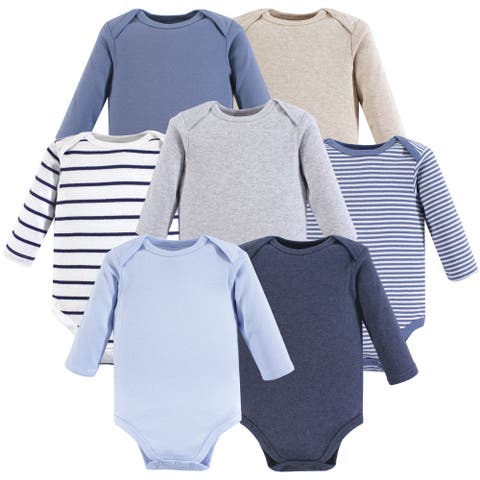 Long-Sleeve Cotton Bodysuit Collection 7-Piece Set