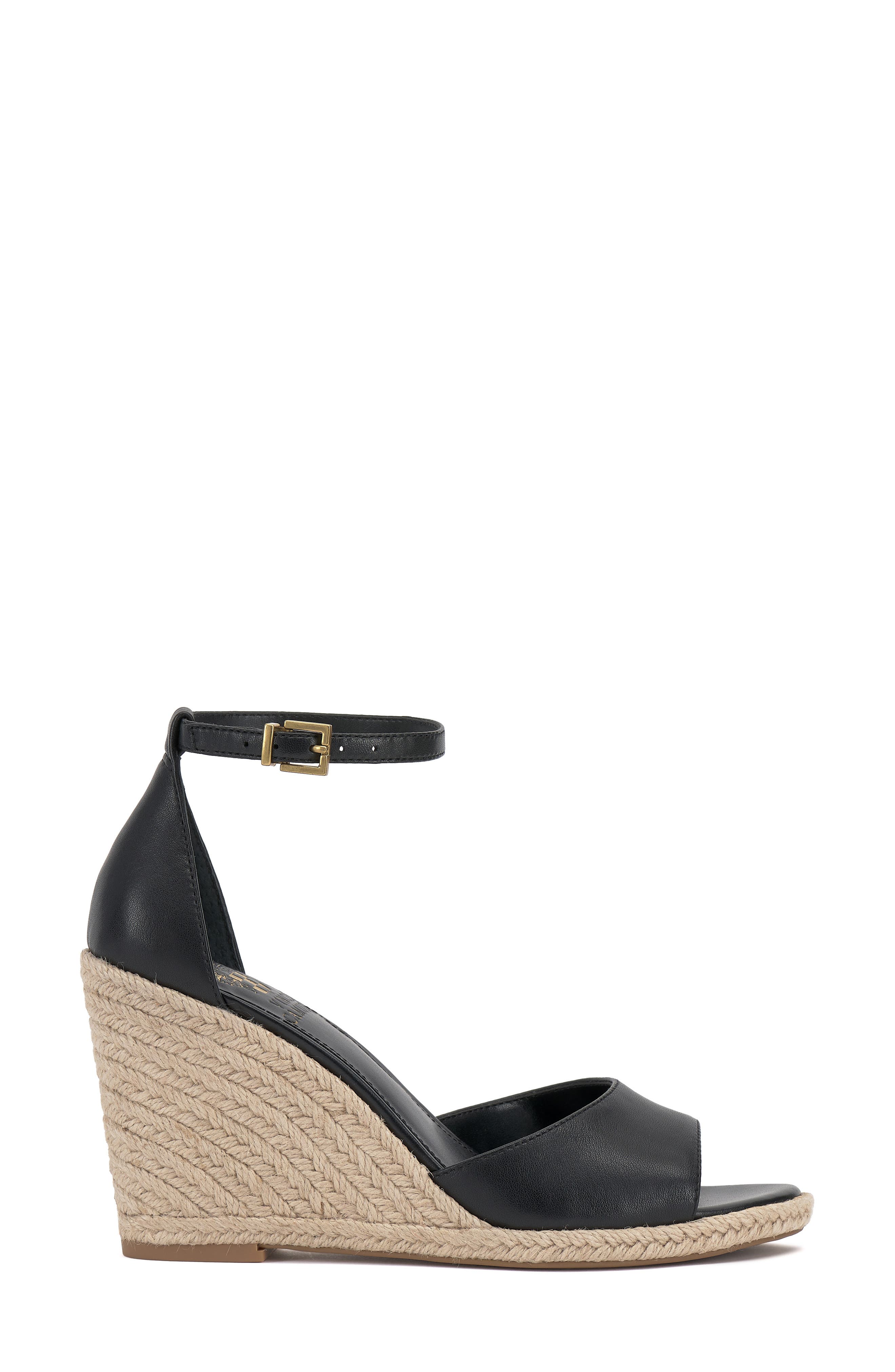Vince Camuto Felyn Espadrille Wedge Sandal, Alternate, color, Black/ Black