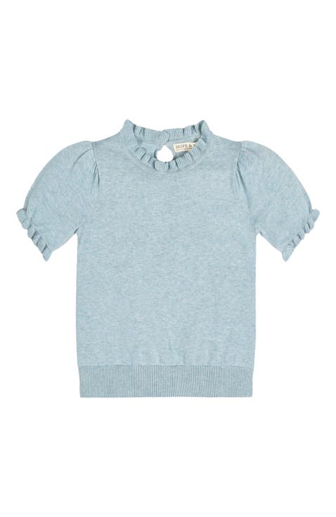 Baby Girls' Organic Puff Sleeve Sweater, Infant