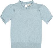 Hope & Henry Baby Girls' Organic Puff Sleeve Sweater, Infant