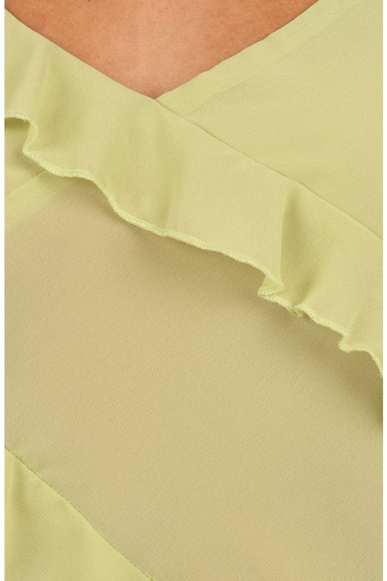 Gabrielle Ruffle Semisheer Camisole, Alternate, color, MEADOW GREEN