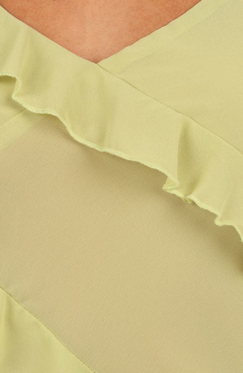 Petal & Pup Gabrielle Ruffle Semisheer Camisole, Alternate, color, Meadow Green