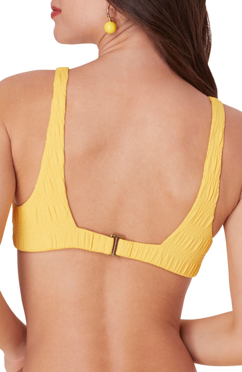 Andie The Rye Smocked Swim Top, Alternate, color, Sunstruck