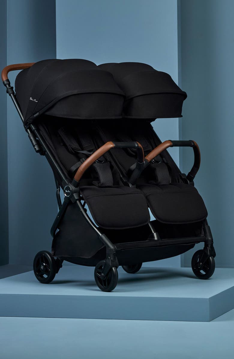 Silver Cross Jet Double Compact Lightweight Travel Stroller Bundle, Alternate, color, Black