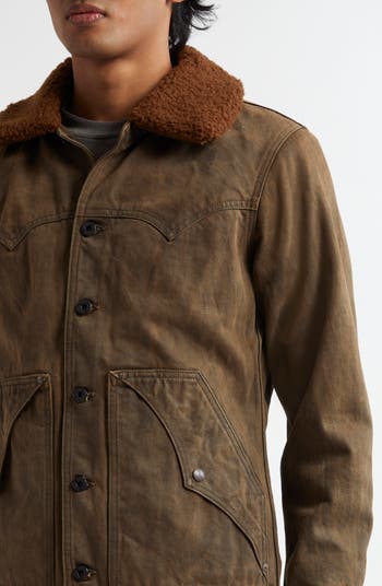 Double RL Halkirk Fleece Collar Denim Jacket | Nordstrom Double RL Halkirk Fleece Collar Denim Jacket | Nordstrom