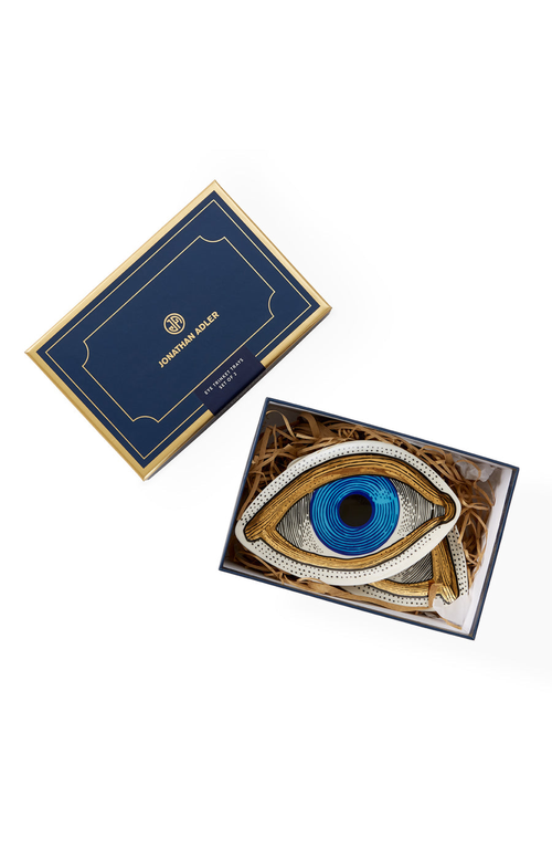 Jonathan Adler Eye Trinket Tray Set Of Two In Multi
