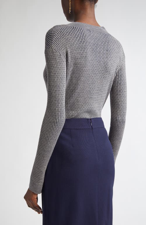 St John St. John Collection Vanis Fine Guage Cable Stitch V-neck Sweater In Multi