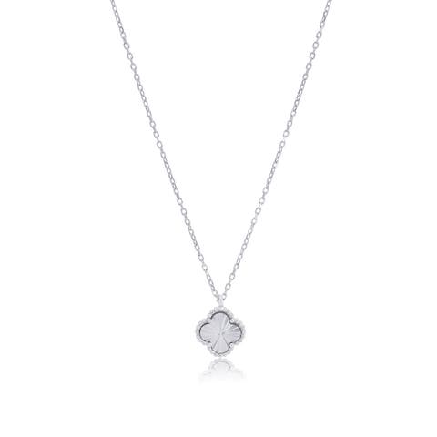 Fluted Single Clover Necklace