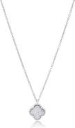 The Lovery Fine Jewelry Fluted Single Clover Necklace