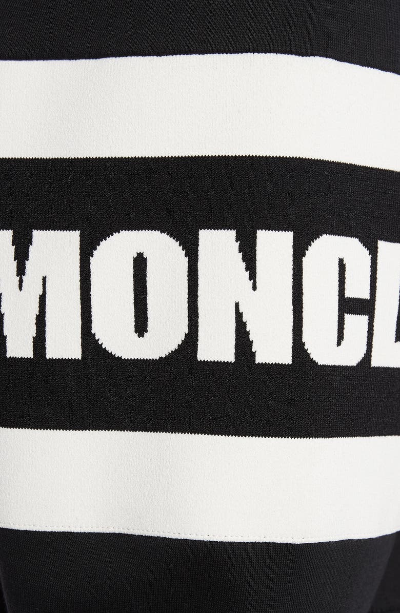Moncler Logo Oversize Crop Cotton Blend Hoodie, Alternate, color,