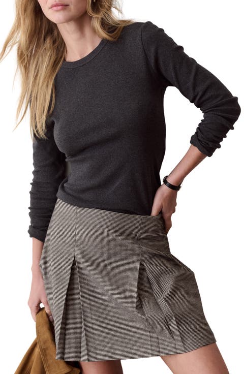 Mini Rib Long Sleeve Crewneck Tee