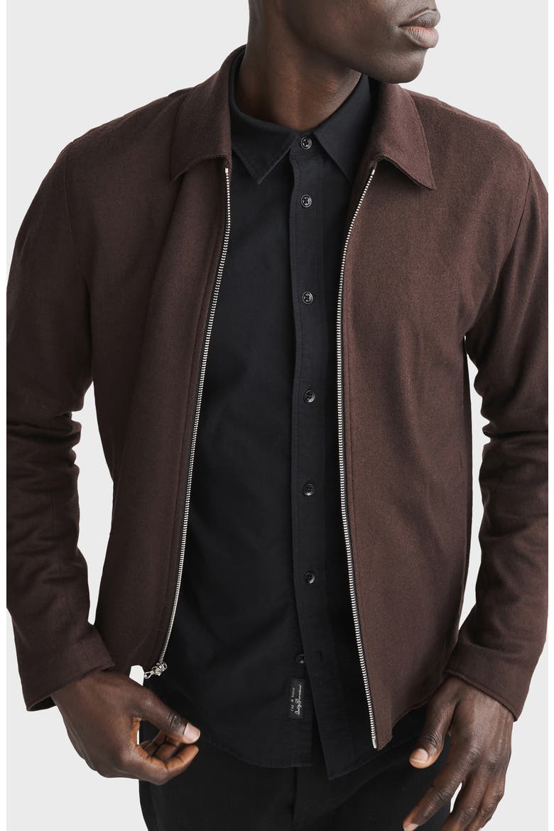 Melrose Wool Zip Jacket, Alternate, color, DKBRW