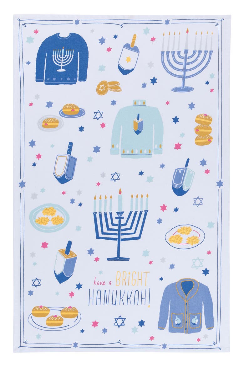 Bright Hanukkah Mug & Dish Towel Set, Alternate, color, HANUKKAH