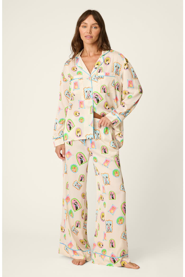 Picture Purfect Wide Leg Pajama Pants, Alternate, color, BEIGE MULTI