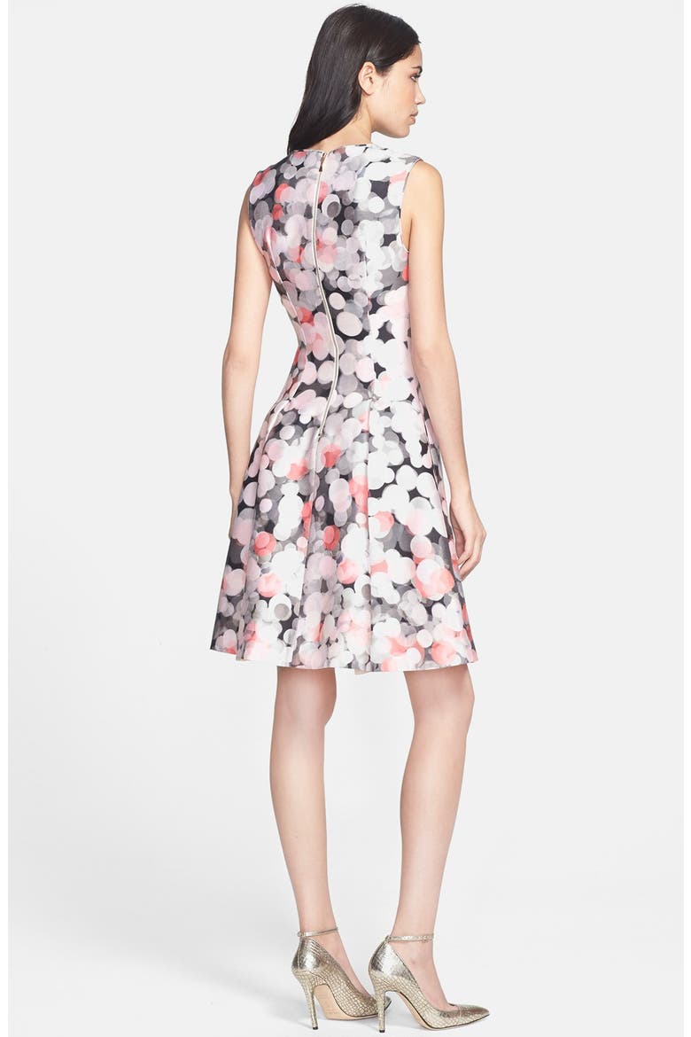 'emma' fit & flare dress, Alternate, color, ROSE GOLD FESTIVE BUBBLES