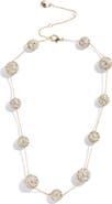 BaubleBar Blair Crystal Spehere Station Necklace