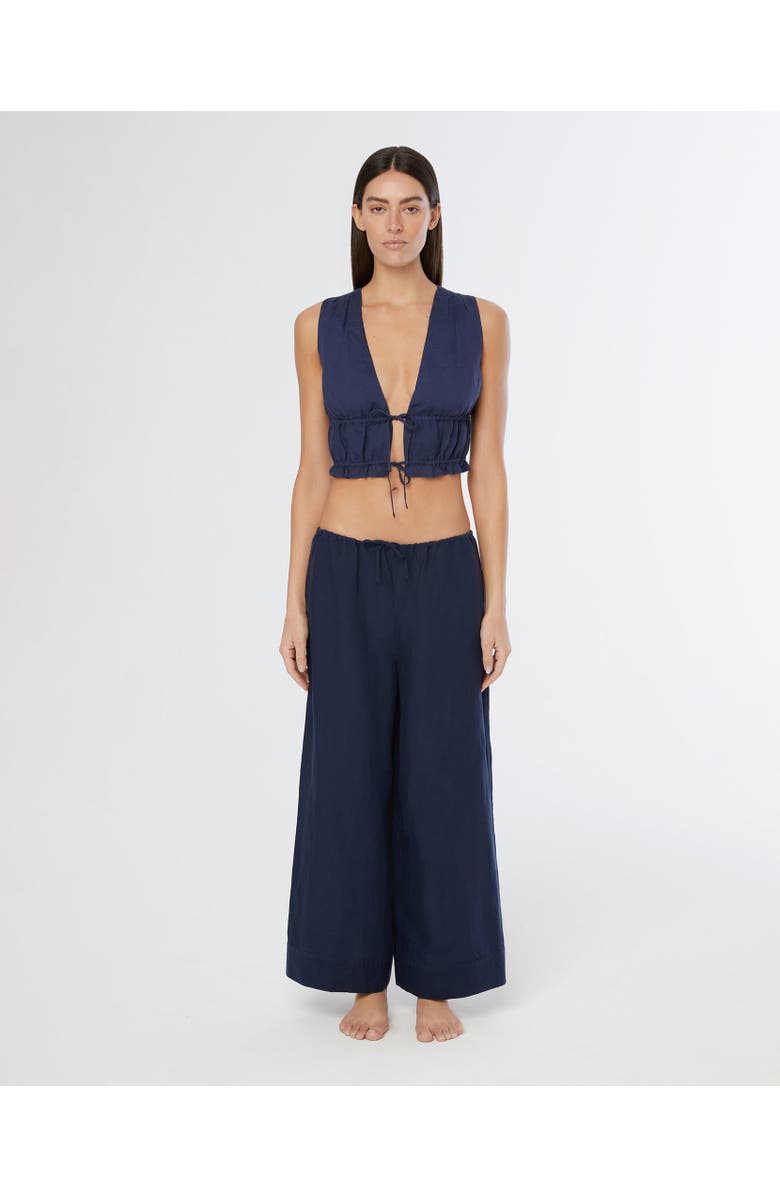 Onia Air Linen Wide Leg Drawstring Pant, Alternate, color, 