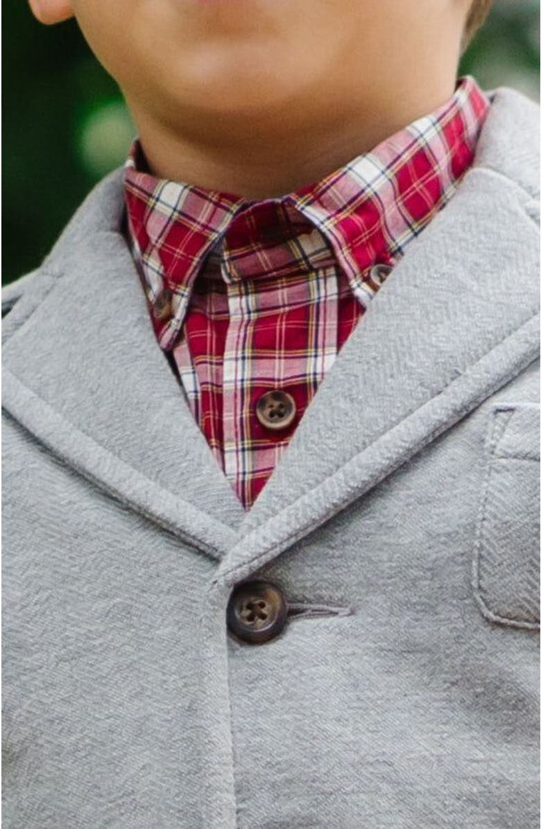 Hope & Henry Baby Boys' Fleece Blazer, Infant, Alternate, color, Gray Heather Herringbone