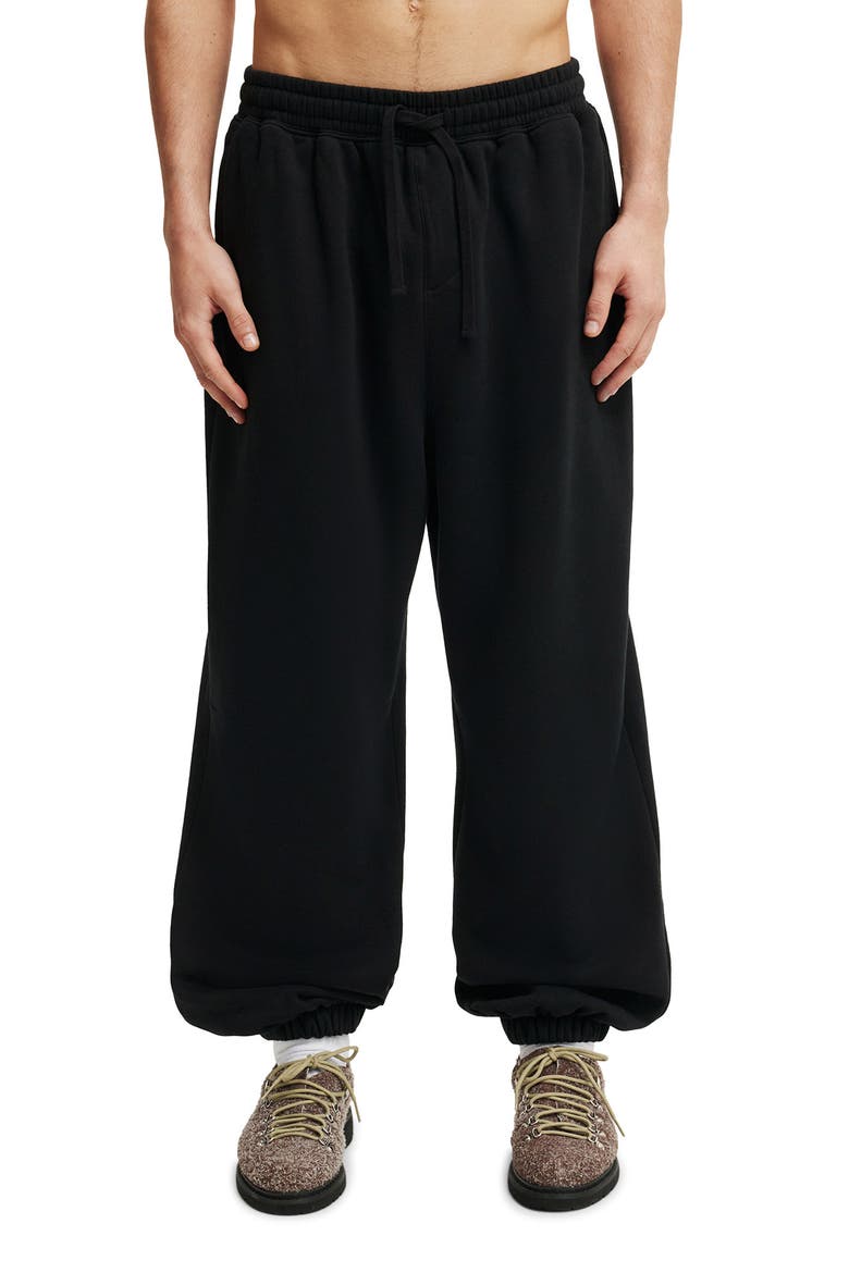 Men's Super Baggy Cuffed Track Pant, Main, color, Black