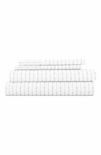 HOMESPUN IENJOY HOME Premium Ultra Soft Elegant Beaded Arrows 4-Piece Sheets Set
