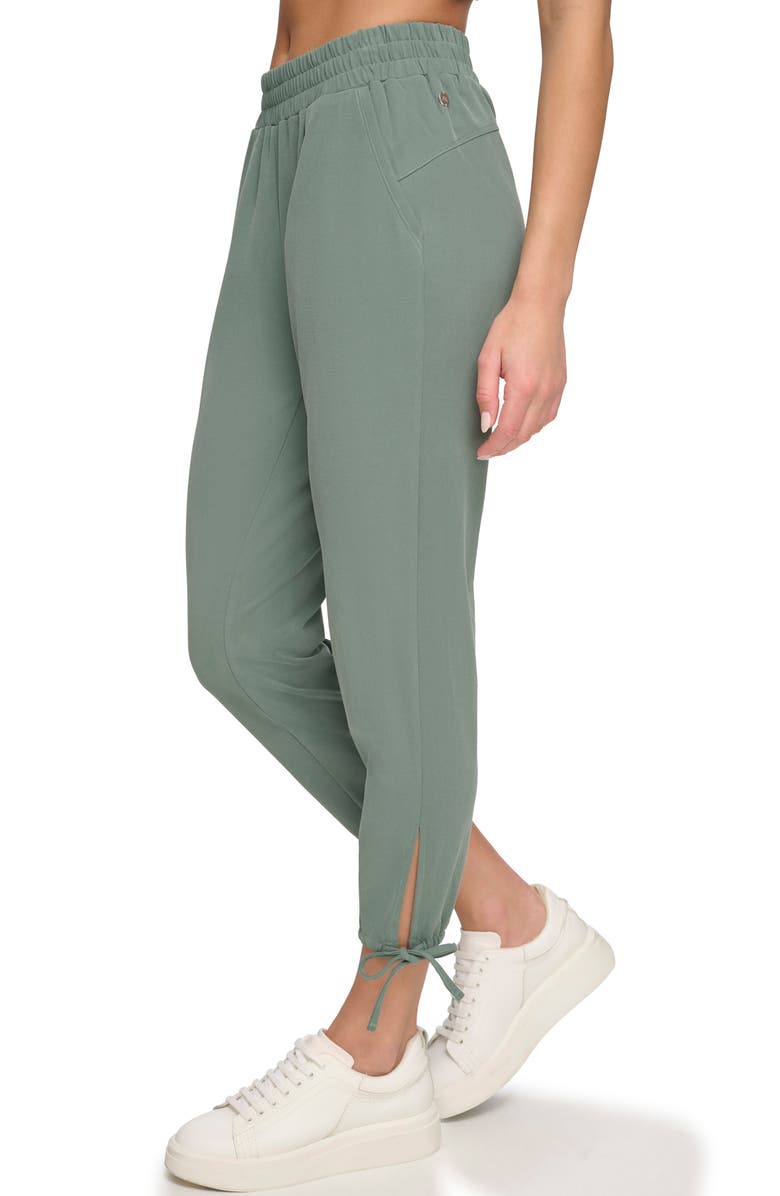 Andrew Marc Sport Sueded Piqué Ankle Crop Joggers, Alternate, color, Fern