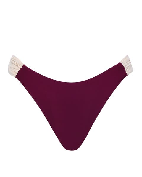 Immy Colorblocked Scrunch Side Bikini Bottom