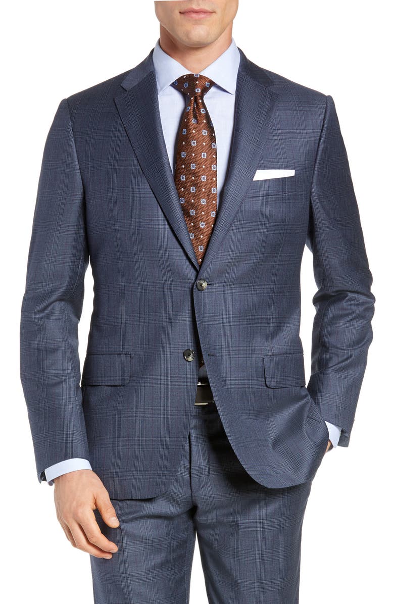 Hickey Freeman Classic Fit Plaid Wool Suit, Alternate, color,