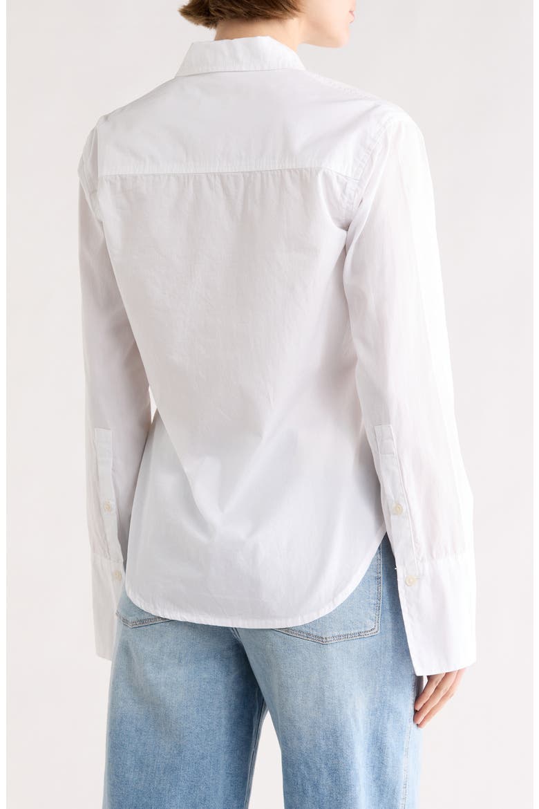Lisette Solid Poplin Button-Up Shirt, Alternate, color, WHITE POPLIN